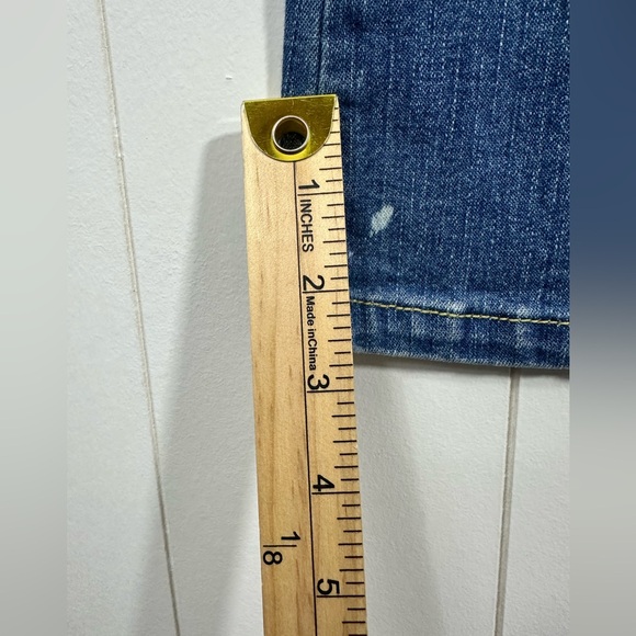 Vintage Levis Low Stretch 519 Blue Flare Jeans Size 1 Juniors Short Y2K - Picture 14 of 14